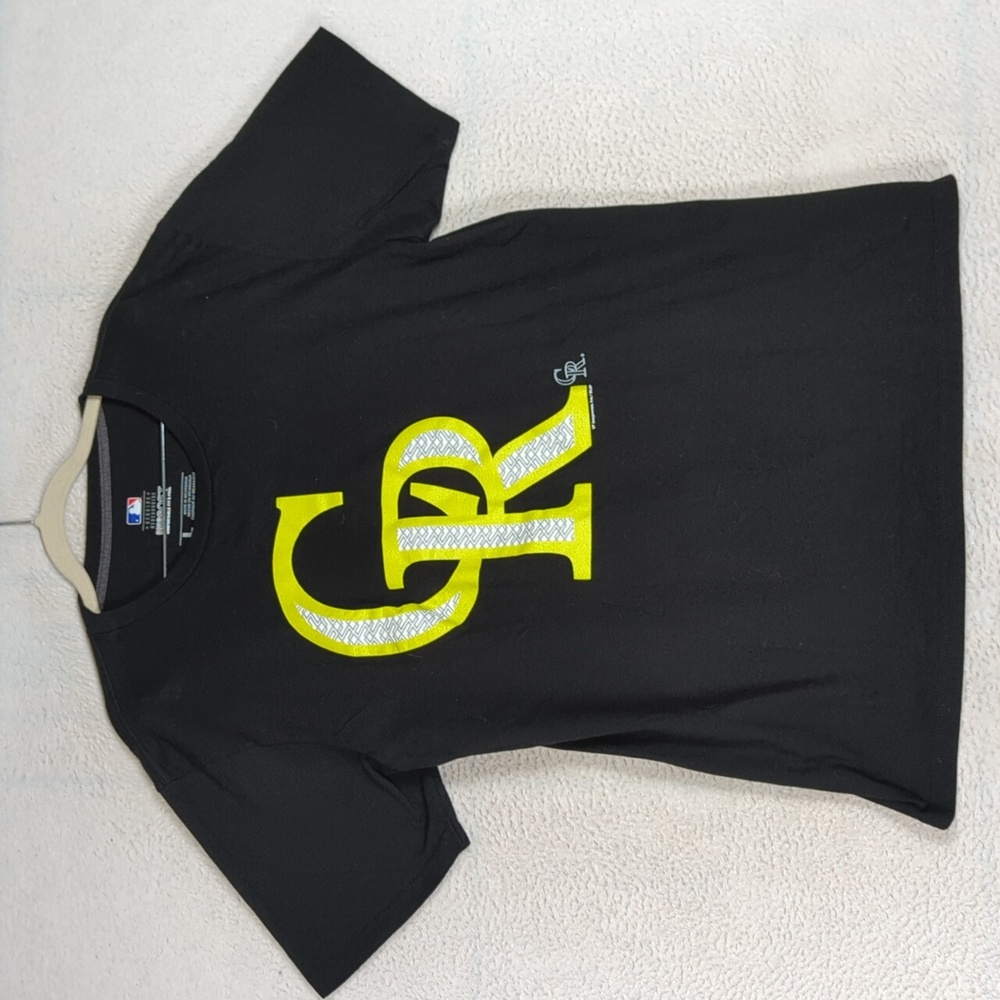 Colorado Rockies Men's Ring‎ Spun Standard Fit Tee Shirt Size L